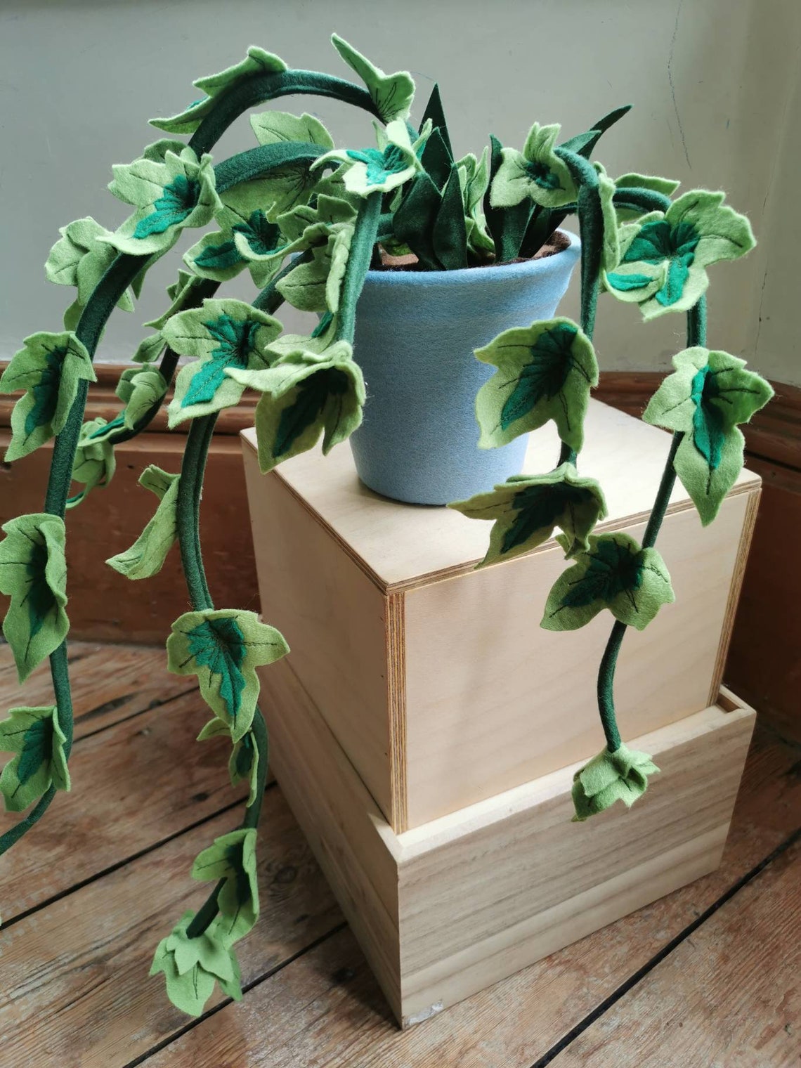 Ivy Faux Houseplant. Textile Felt Plant. Felt Trailing Etsy