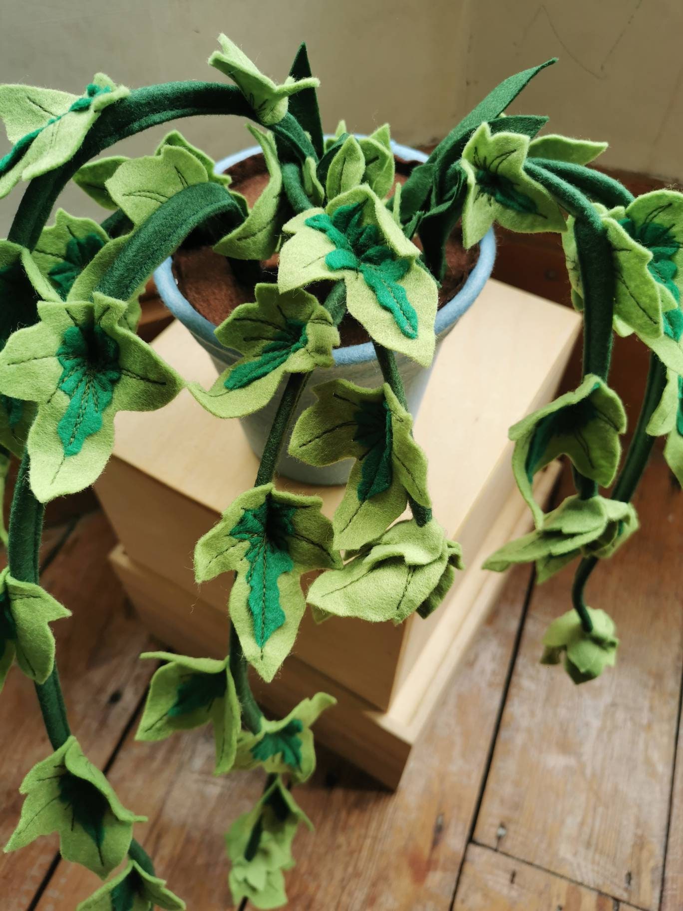 Ivy Faux Houseplant. Textile Felt Plant. Felt Trailing Etsy