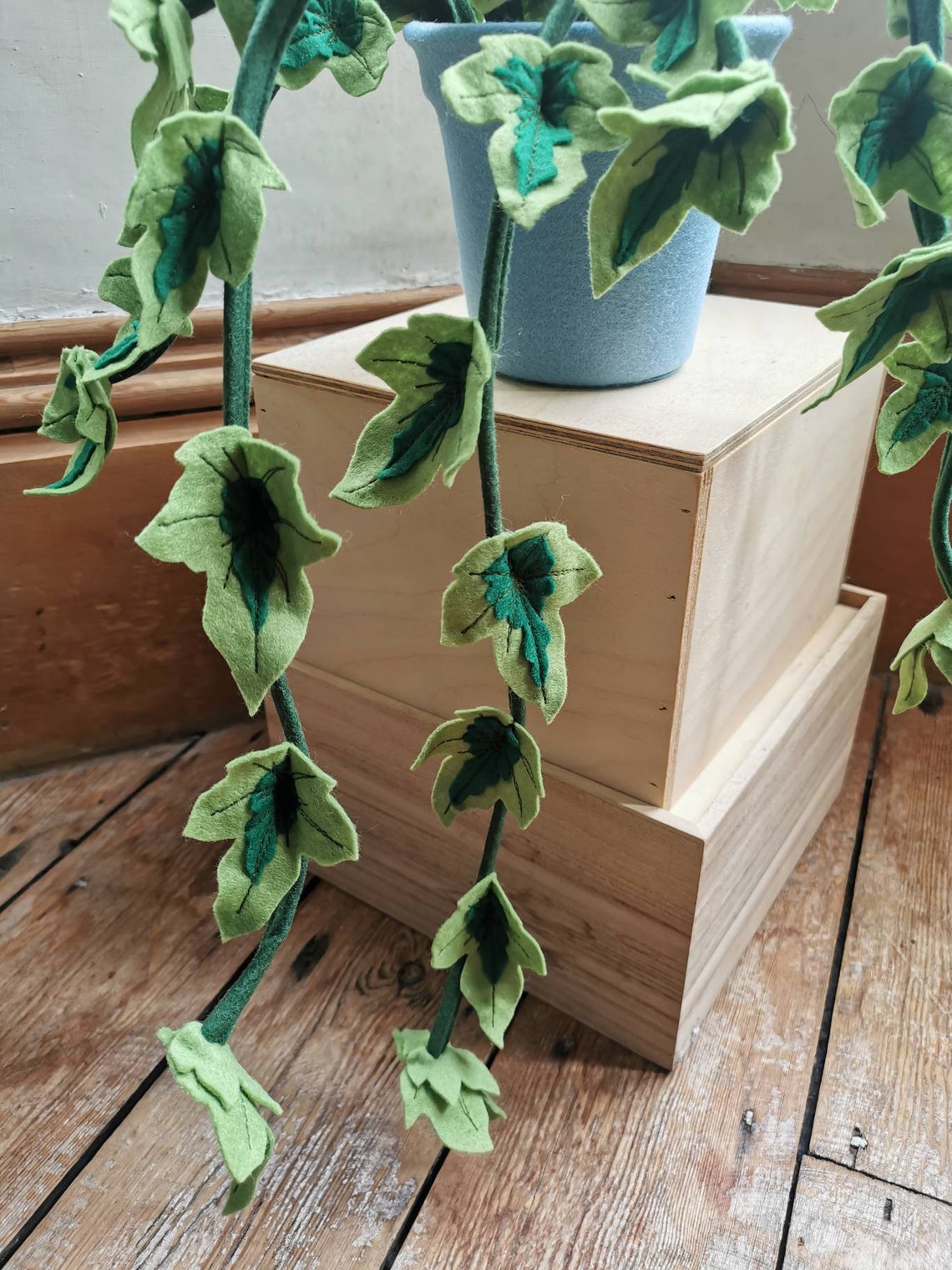Ivy Faux Houseplant. Textile Felt Plant. Felt Trailing Etsy