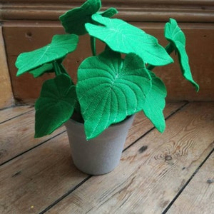 Philodendron - Botanical, handmade, felt 'Philodendron' inspired potted plant, fabric house plant, textile plant, choose your own pot colour