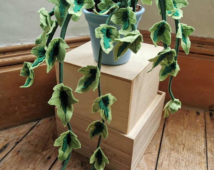 Ivy Faux Houseplant. Textile, Felt Plant. Felt Trailing 'ivy'. Handmade, Faux, Potted