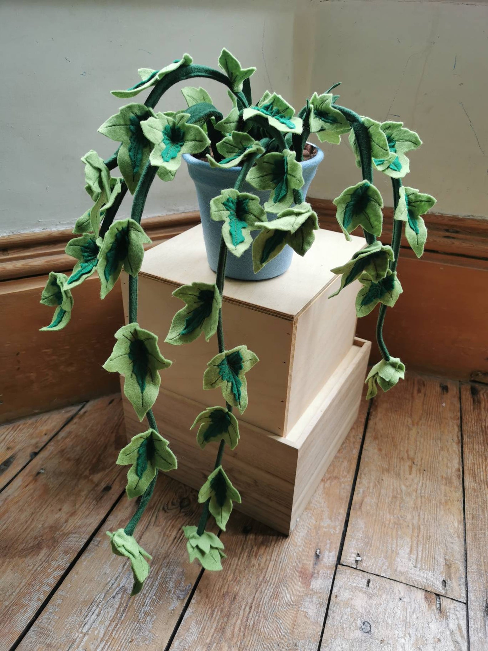Ivy Faux Houseplant. Textile Felt Plant. Felt Trailing Etsy