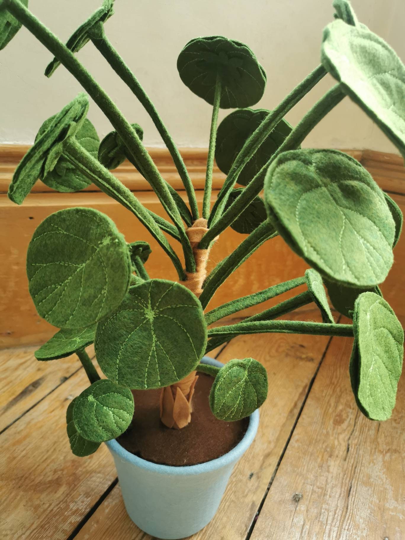 Pilea - Feutre, Faux, Fait à La Main, Inspiré Botanique