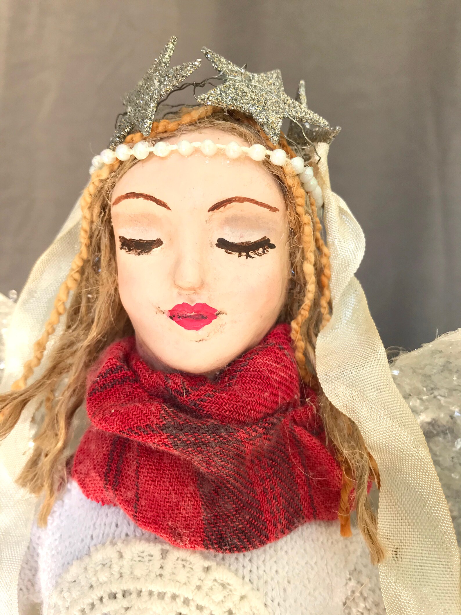 Angel Christmas tree topper Upcycled Christmas Decor tree Etsy