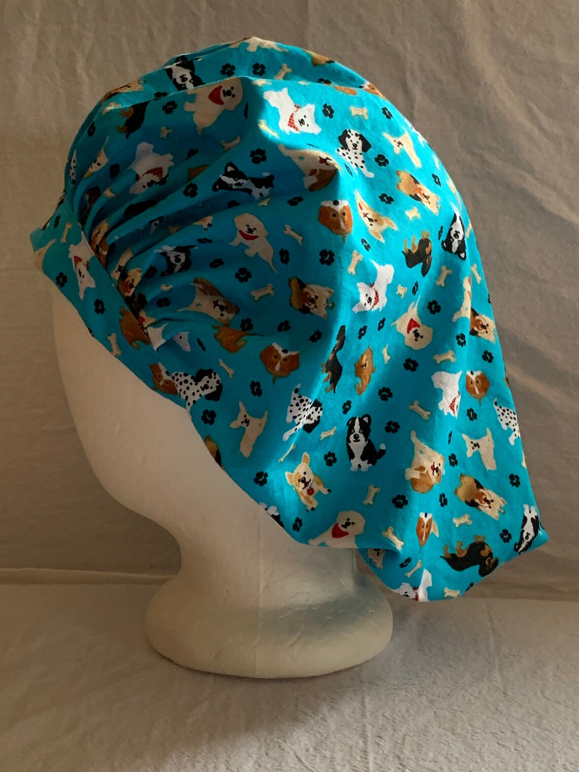 Dog Theme Bouffant Style Scrub Hat Etsy