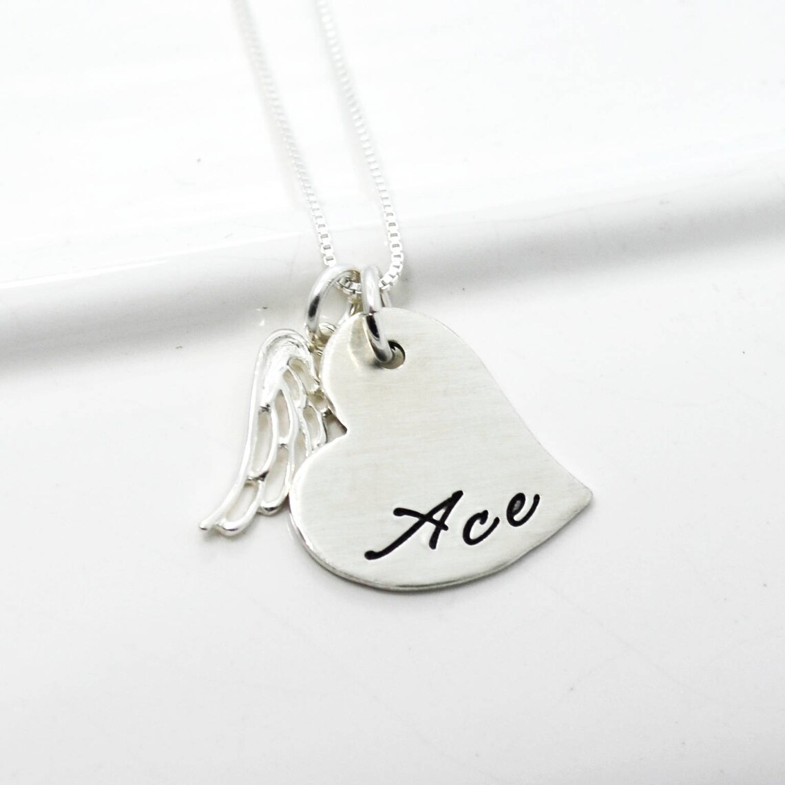 Personalized Hand Stamped Memory Necklace Custom Memorial Etsy