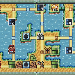 Modèle de carte de visite de Super Mario Bros 3 World 3. Archivos PDF. DESCARGA INSTANTANÉ