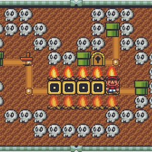 Patron de la grande carte de Super Mario Bros 3 World 8-1. PDF d'archives. DESCARGA INSTANTANÉ