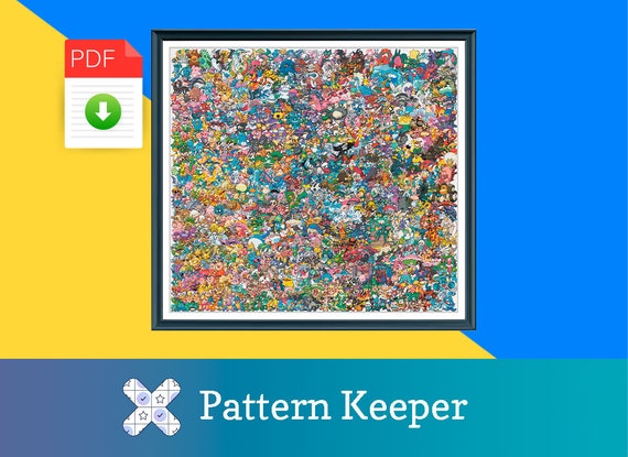 Gen 1–8 Pokemon Cross Stitch Pattern | Pattern Keeper PDF | Pixel Art Embroidery | Digital Download | Epic Gamer Stitch | Kawaii Chart