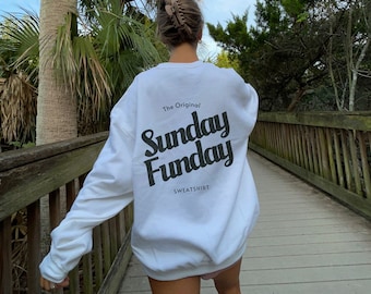 Sunday Funday-sweater met ronde hals | Op vintage geïnspireerde voetbalkleding