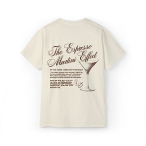 Espresso Martini Effect Graphic Tee | Funny Cocktail Shirt image 2