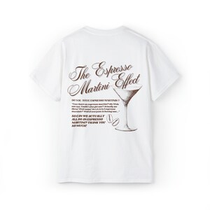 Espresso Martini Effect Graphic Tee | Funny Cocktail Shirt image 6