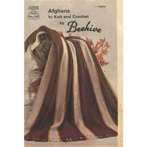 Afghans to Knit and Crochet by Beehive Patons Book No. 106
