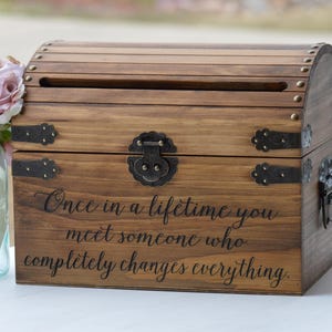 Customized Card Box, Once In A Lifetime You Meet Someone Who Completely Changes Everything, Boho Wedding Card Box With Slot, Bridal Shower