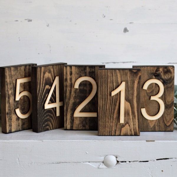 Wood Table Numbers Nautical Table Numbers Wedding Table Numbers Wooden Table Numbers 3D Table Numbers Wedding Multiple Colors Available