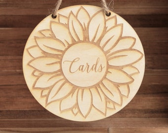 Sunflower Wedding Cards Sign Rustic Wedding Cards Sign Floral Wedding Decor DIY Wedding Card Box Sign Cards and Gifts  Table Sign