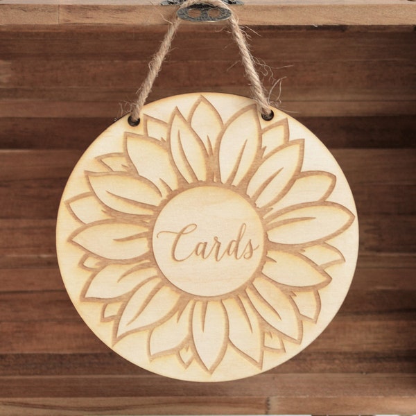 Sunflower Wedding Cards Sign Rustic Wedding Cards Sign Floral Wedding Decor DIY Wedding Card Box Sign Cards and Gifts  Table Sign