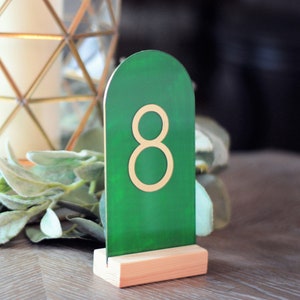 Arched Table Numbers For Wedding Oval Table Numbers With Stand Rounded Table Numbers Modern Wedding Arch Table Numbers Custom Corors Wedding