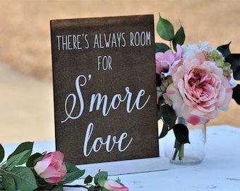 Smores Bar Sign Wooden Wedding Sign For Reception S'mores Bar Smore Love Sign Wood Wedding Sign Self Standing Sign Smores Wedding Favors