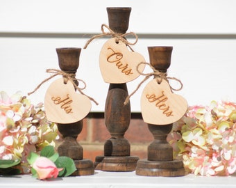 country unity candle holders western wedding unity candle set woodland wedding decor set of 3