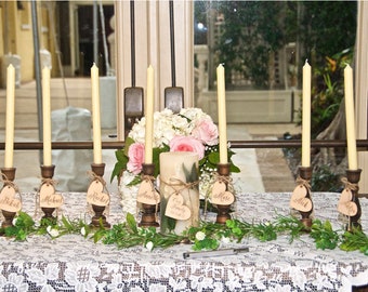 Family Unity Ceremony Personalized Unity Candle Holders Wooden Family Unity Candle Set Rustic Wedding Decor Shabby Chic Wedding Family Set