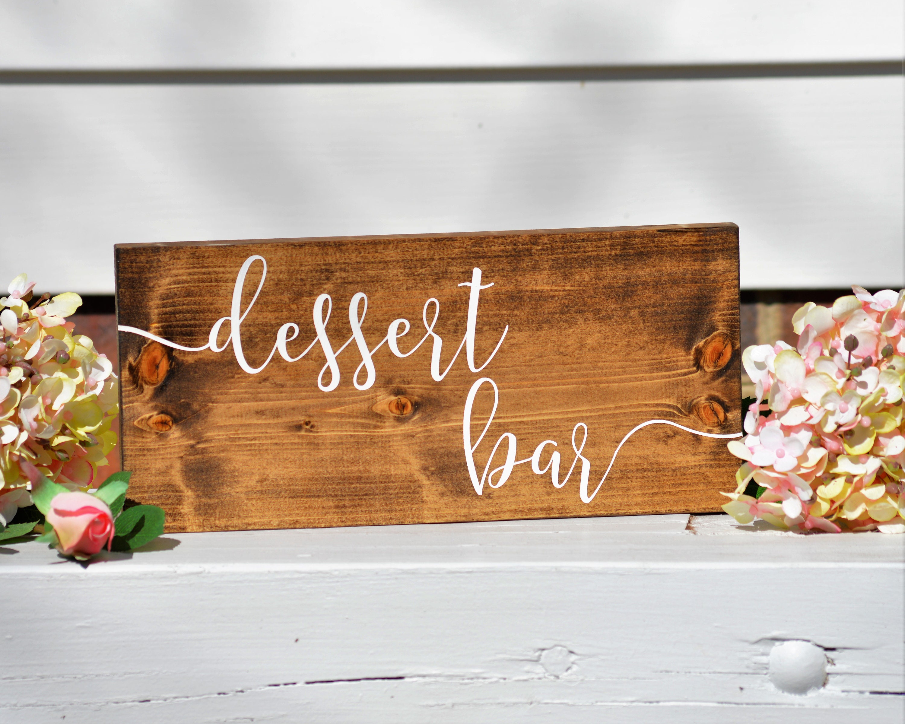 Dessert Bar Sign Wood Dessert Sign Wedding Dessert Table Sign Sweets ...