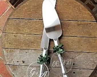 Silver Cake Knife Set Silver Anniversary Party Decor Silver Wedding Anniversary Gift Set  Wedding Cake Knife And Server Cake Serving Set