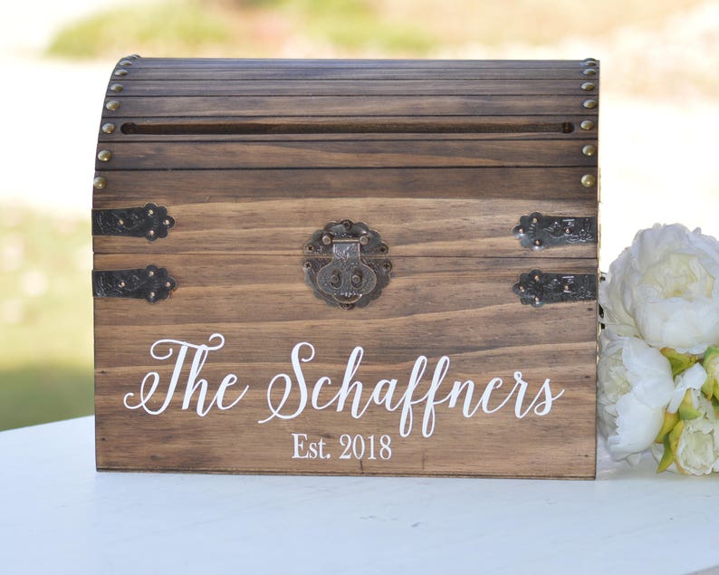 Boho Wedding Card Box Rustic Card Box With Slot Bridal Etsy