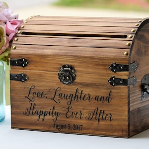 Happily Ever After Wedding Card Box Rustic Card Box With Slot Fairytale ...