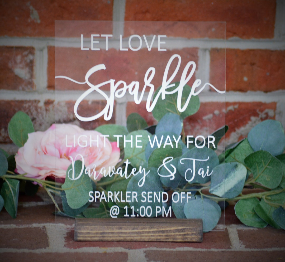 Wedding Send Off Signs Sparkler Send off Sign Laser Cut Acrylic Wedding Sign Wedding Sparklers ...