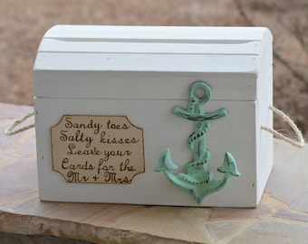 Beach Wedding Card Box Beach Destination Wedding Treasure Chest