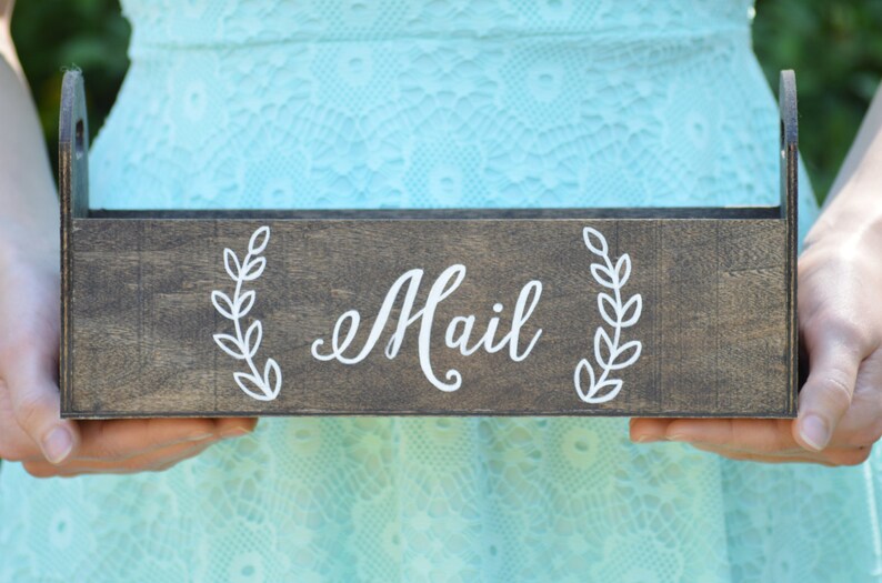 Rustic mail holder wood mail organizer rustic home decor Etsy