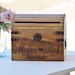 Shabby Chic Wedding Card Box, Rustic Wedding Card Box With Slot, Wood Card Box With Lock Option, Wedding Keepsake Chest, Custom With Heart