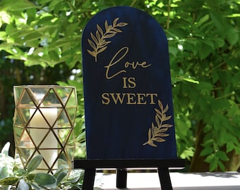 Love Is Sweet Sign Dessert Table Sign Please Take A Treat Sign Candy Bar Sign Dessert Bar Sign Acrylic Wedding Sign Arched Wedding Sign