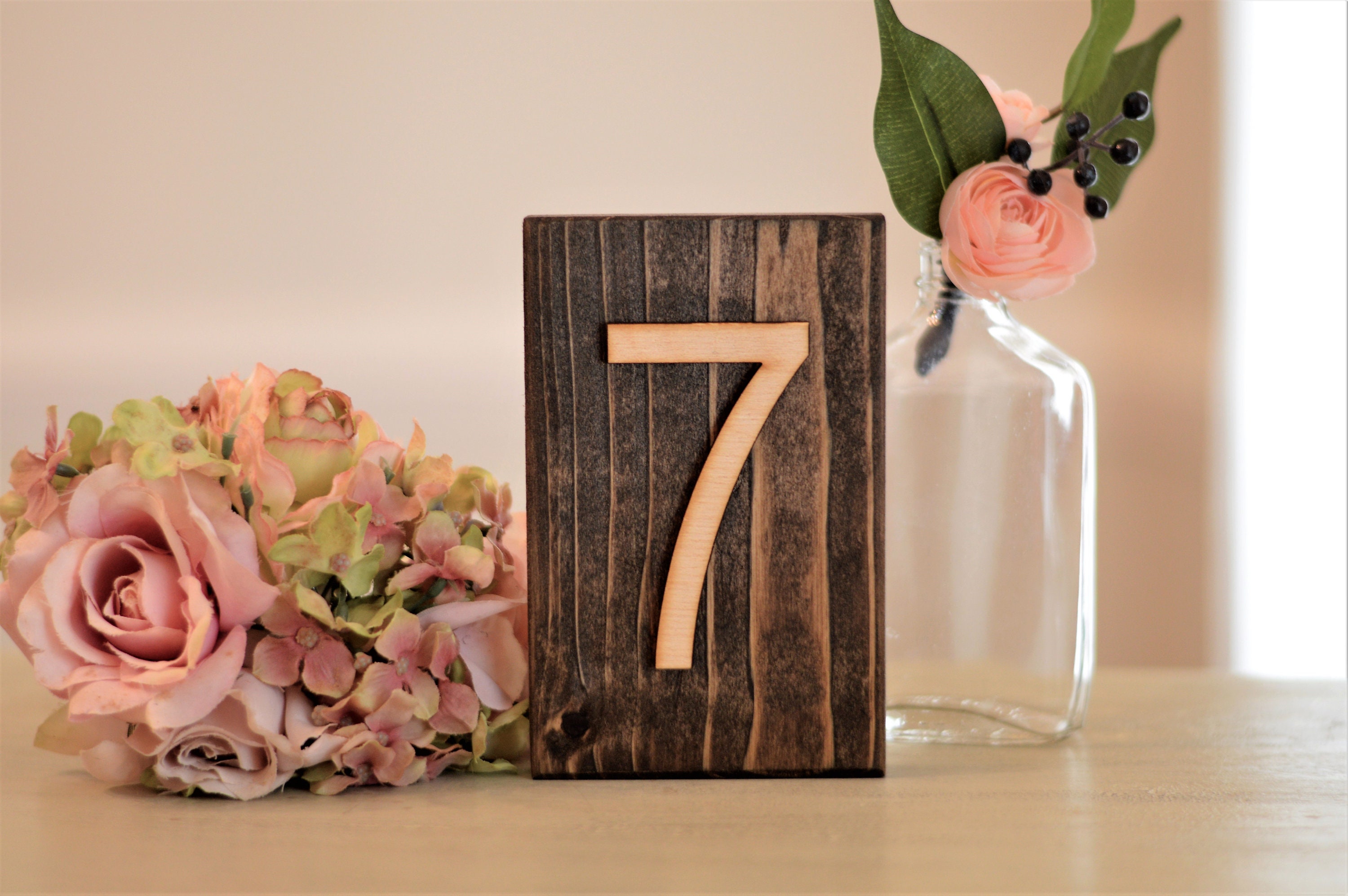 Wedding Table Numbers Rustic Table Decor Wooden Table Numbers Wedding  Reception Decor 