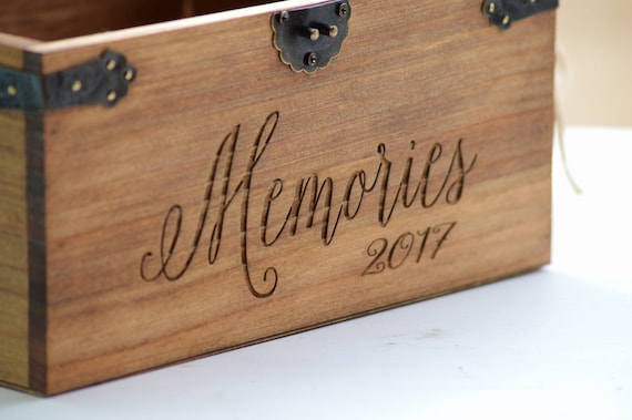 Personalized Wedding Card Box Wood Wedding Card Box with Slot Option 5th  Anniversary Gift Wedding Memory Chest Custom Keepsake Trunk