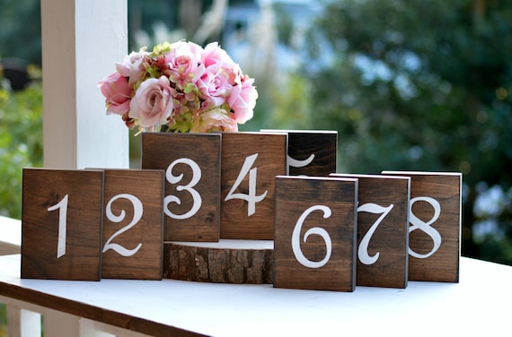 Wooden Table Numbers Rustic Wedding Table Numbers Self Etsy