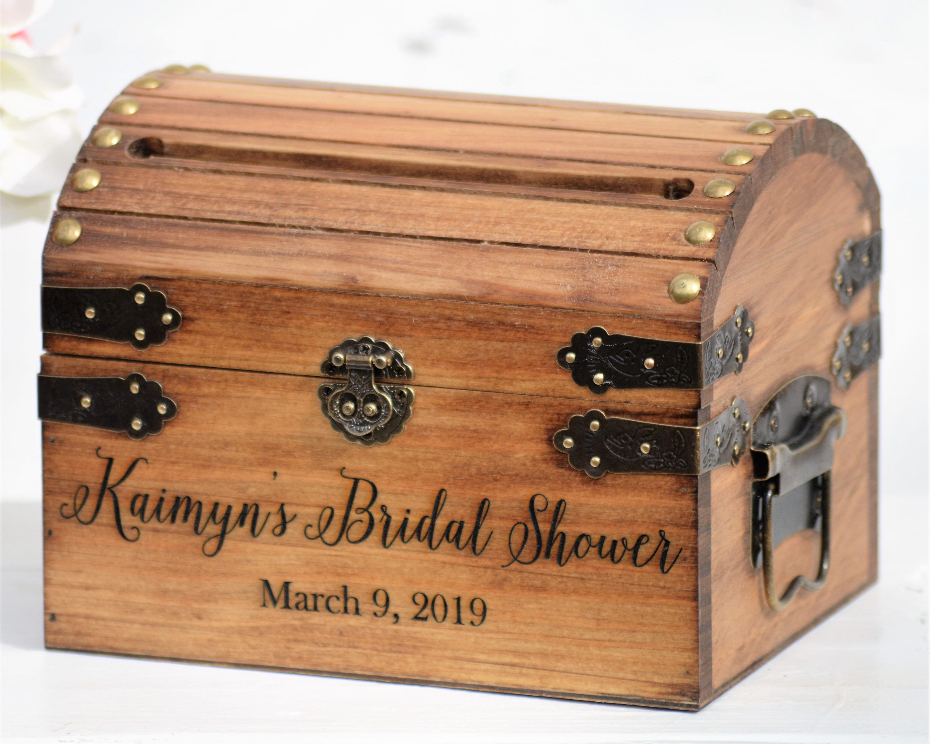 Bridal Shower Card Box Bridal Shower Decor Rustic Card Box Etsy