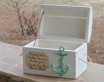 beach wedding card box anchor wedding reception card box nautical