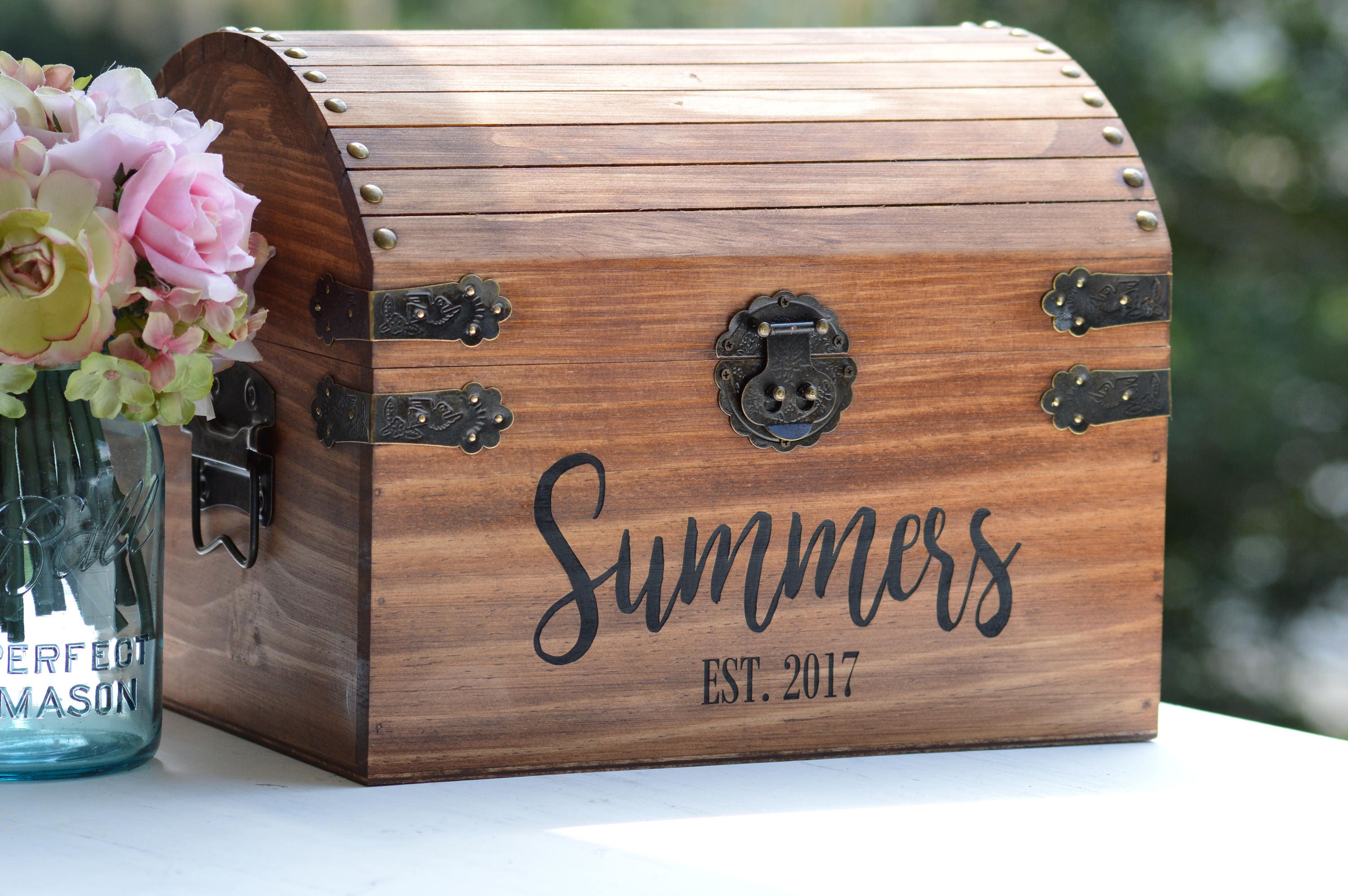 Wedding card box with lock deals