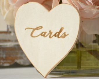 rustic wedding cards sign, wood burned heart cards sign shabby chic wedding decor DIY bride