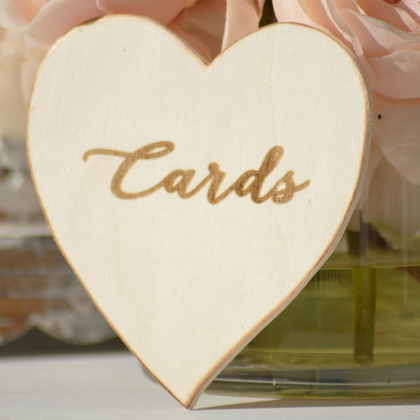 rustic wedding cards sign, wood burned heart cards sign shabby chic wedding decor DIY bride