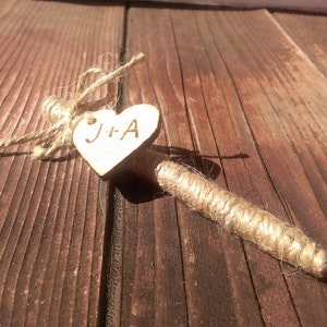 rustic wedding pen, wedding guest book pen, burlap wedding image 2