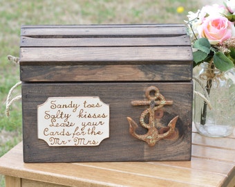 beach wedding card box anchor wedding reception card box nautical