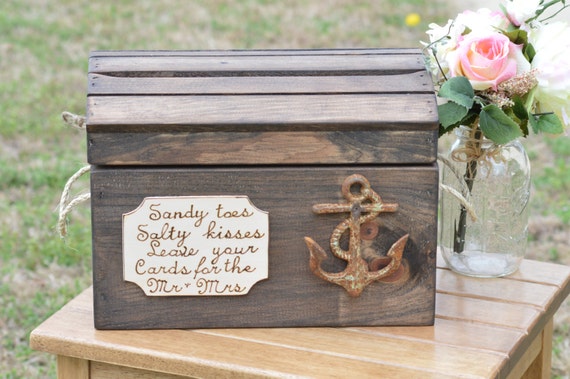 Beach Wedding Card Box Anchor Wedding Reception Card Box Etsy