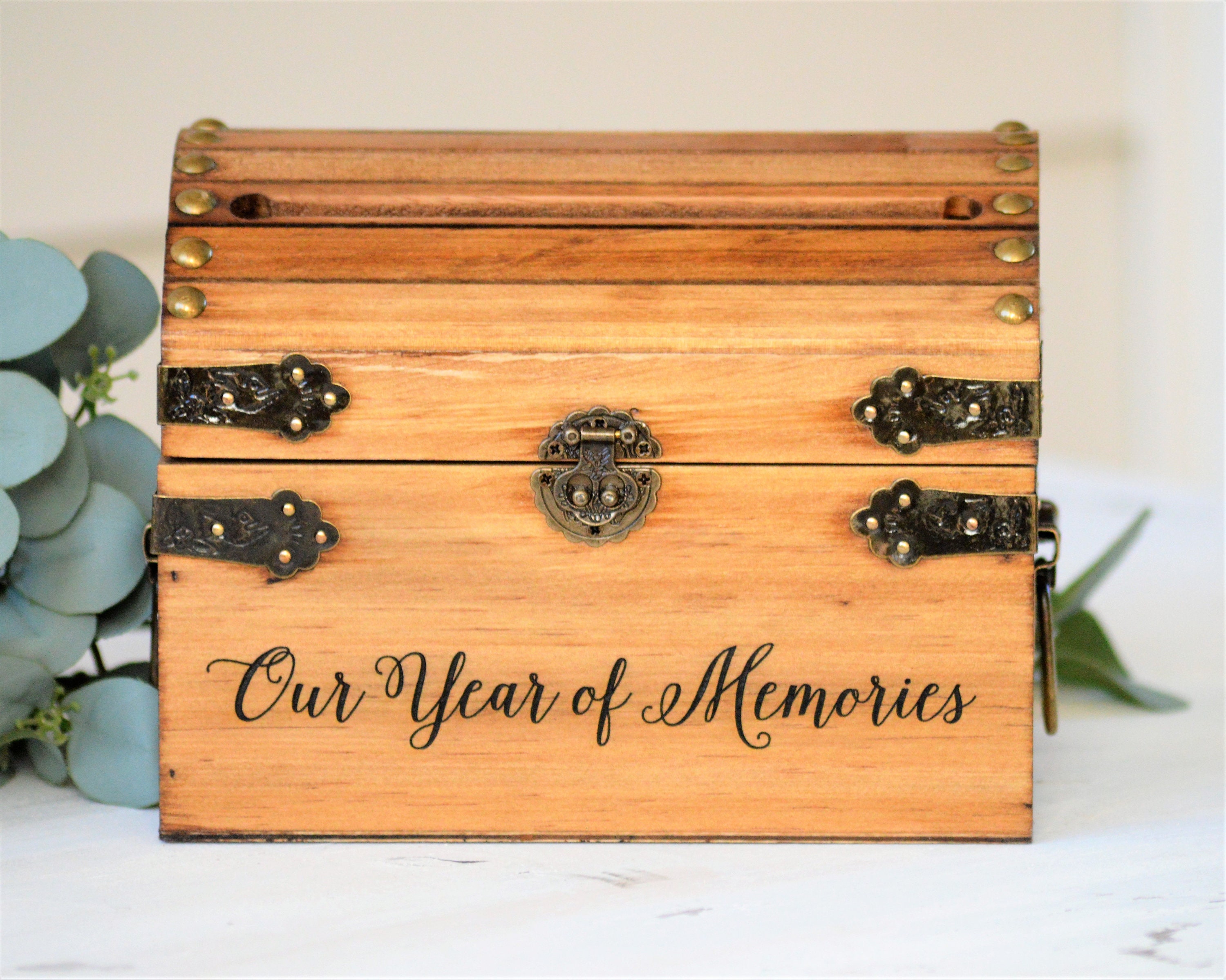 Our Year of Memories Keepsake Box Wooden Memory Box Wooden