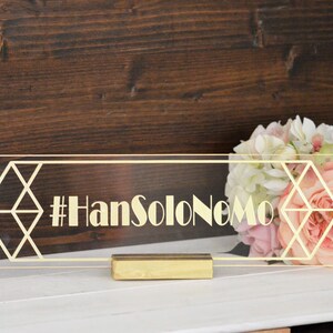 Acrylic Wedding Hashtag Sign Acrylic Hashtag Sign Geometric Wedding Sign Social Media Sign Wedding Sign Gold Retro Wedding Sign