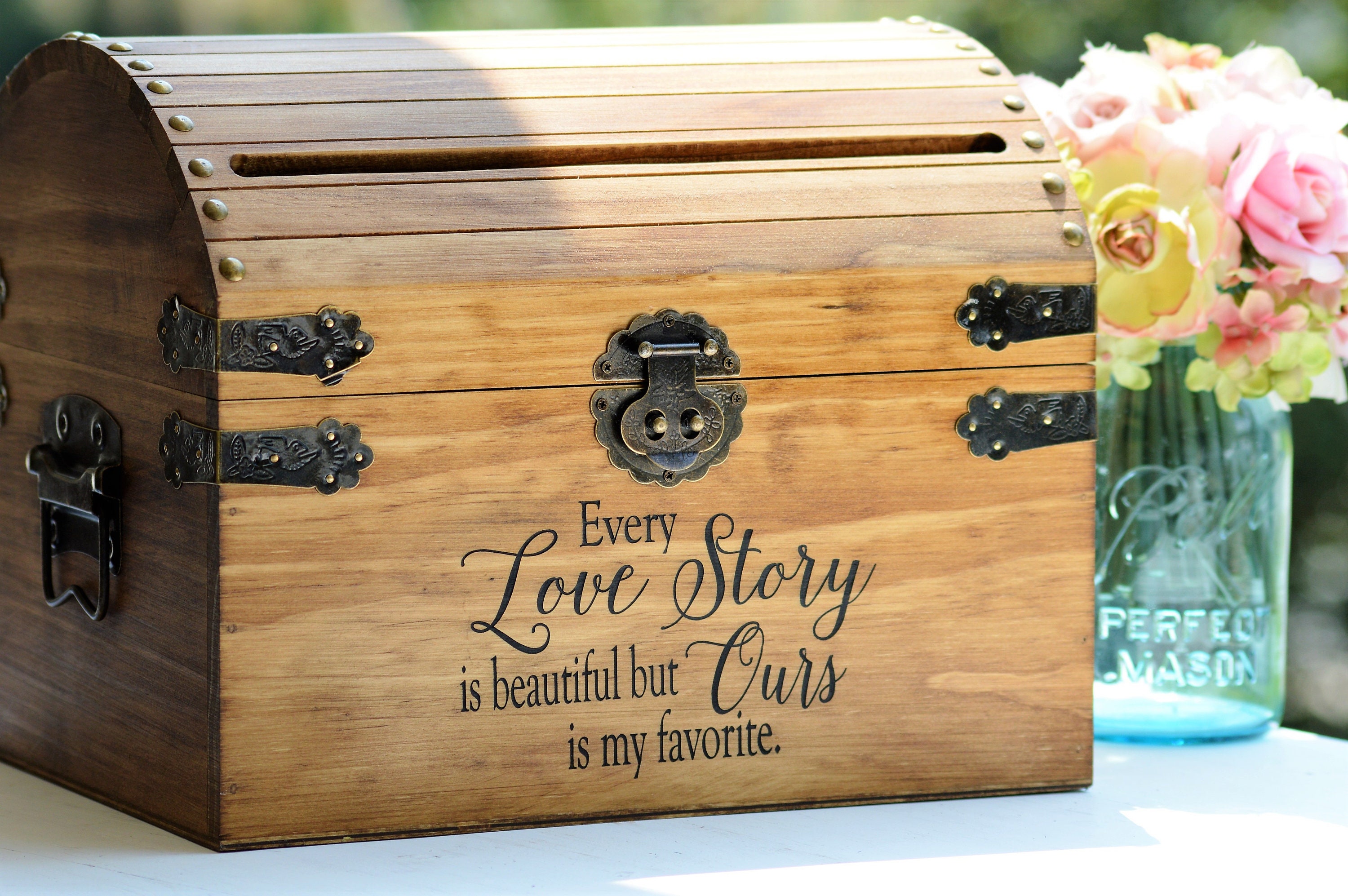 Every Love Story is Beautiful but Ours is My Favorite Card Box Rustic ...