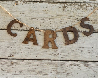 Banner de tarjetas rústicas, letrero de tarjetas de boda campestre, letrero de caja de madera para tarjetas, despedida de soltera campestre, decoración rústica para fiestas, boda occidental de madera