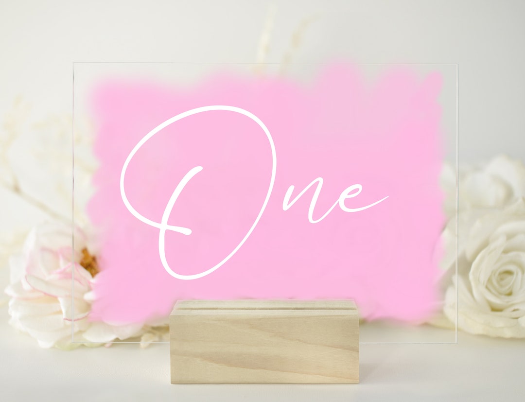 Acrylic Table Numbers for Wedding With Painted Backs Acrylic Table ...